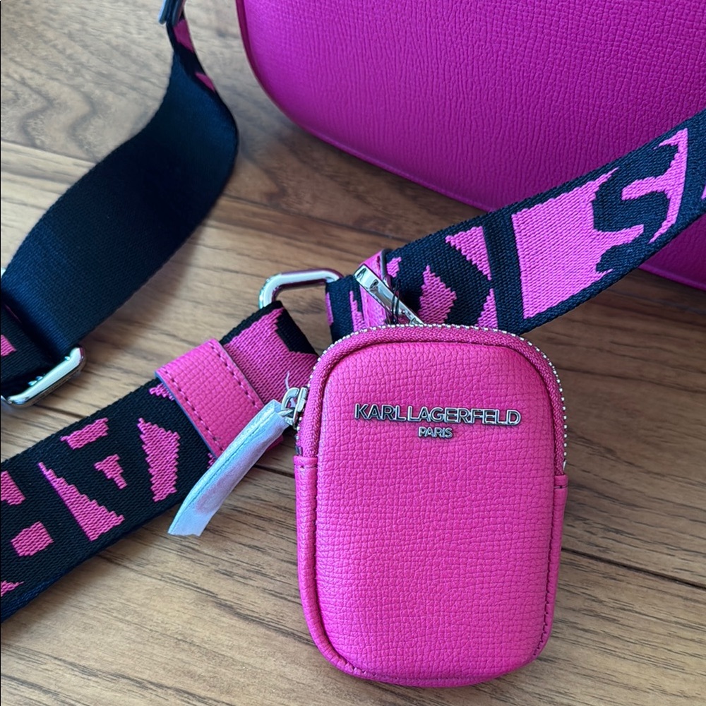 Karl Lagerfeld Pink Crossbody Bag with Cartoon Design - Picture 3 of 5
